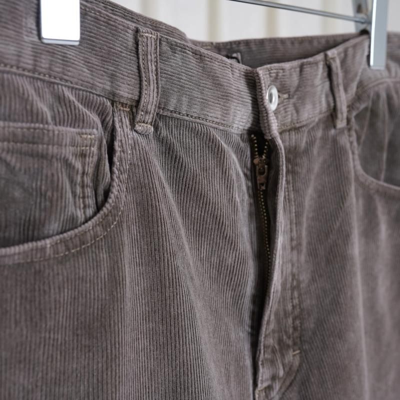 25A/WۡAURALEE ꡼ PIGMENT DYED FINX CORDUROY WIDE 5P PANTS / OLIVE BROWN
