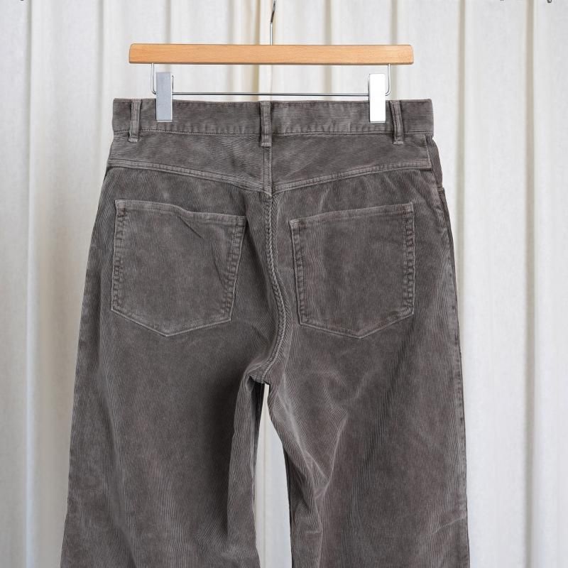 25A/WۡAURALEE ꡼ PIGMENT DYED FINX CORDUROY WIDE 5P PANTS / OLIVE BROWN