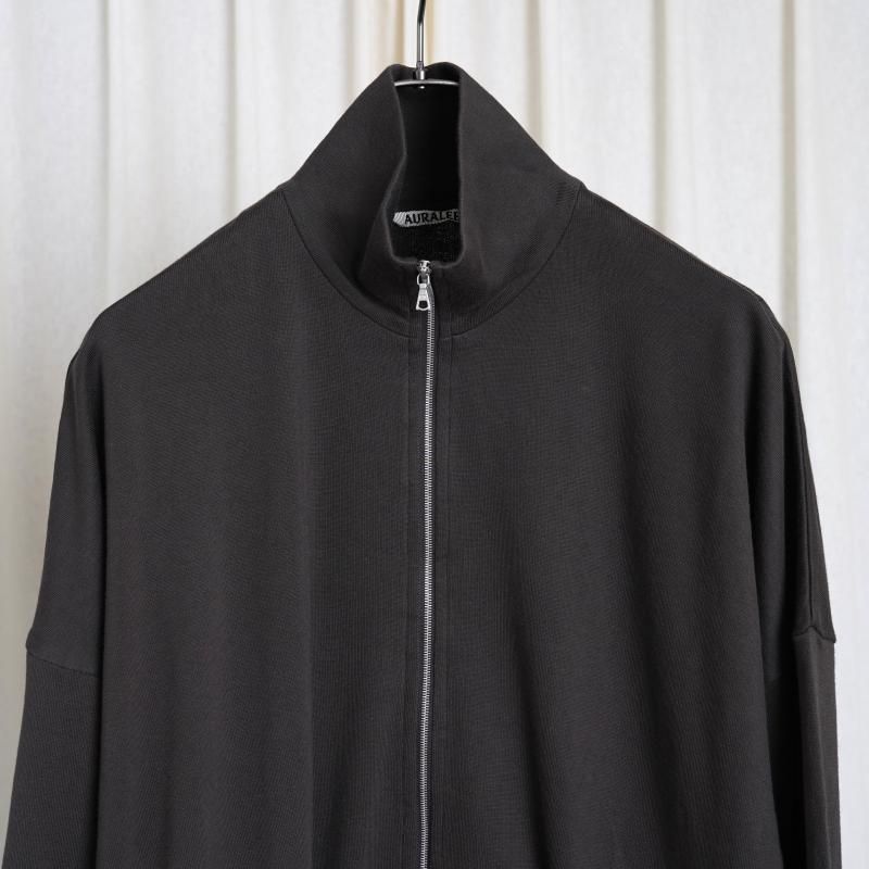 25A/WۡAURALEE ꡼ SUPER HIGH GAUGE SWEAT ZIP BLOUSON / DARK BROWN