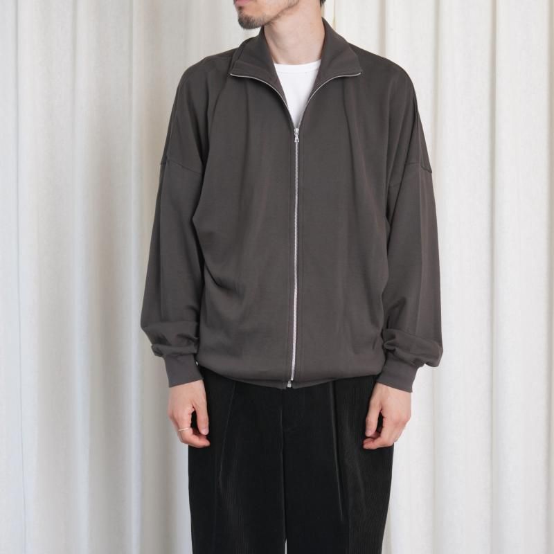 25A/WۡAURALEE ꡼ SUPER HIGH GAUGE SWEAT ZIP BLOUSON / DARK BROWN