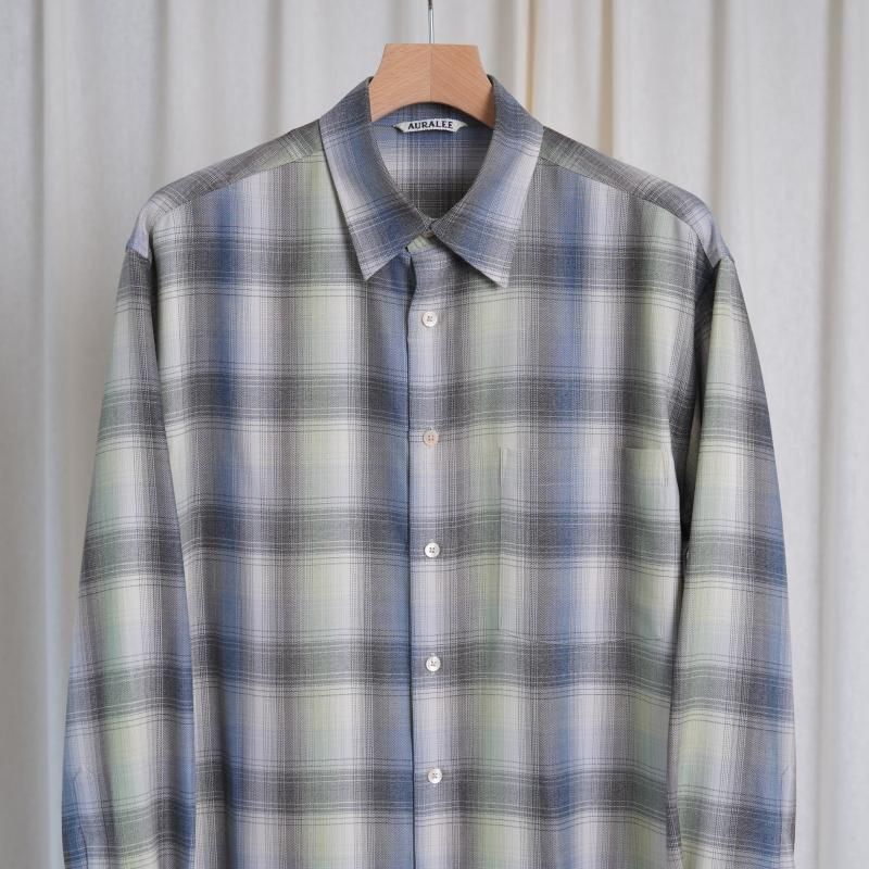 [新品] 25SS Auralee light wool check シャツ 25A/W】【AURALEE オーラリー】 SUPER LIGHT WOOL CHECK SHIRT