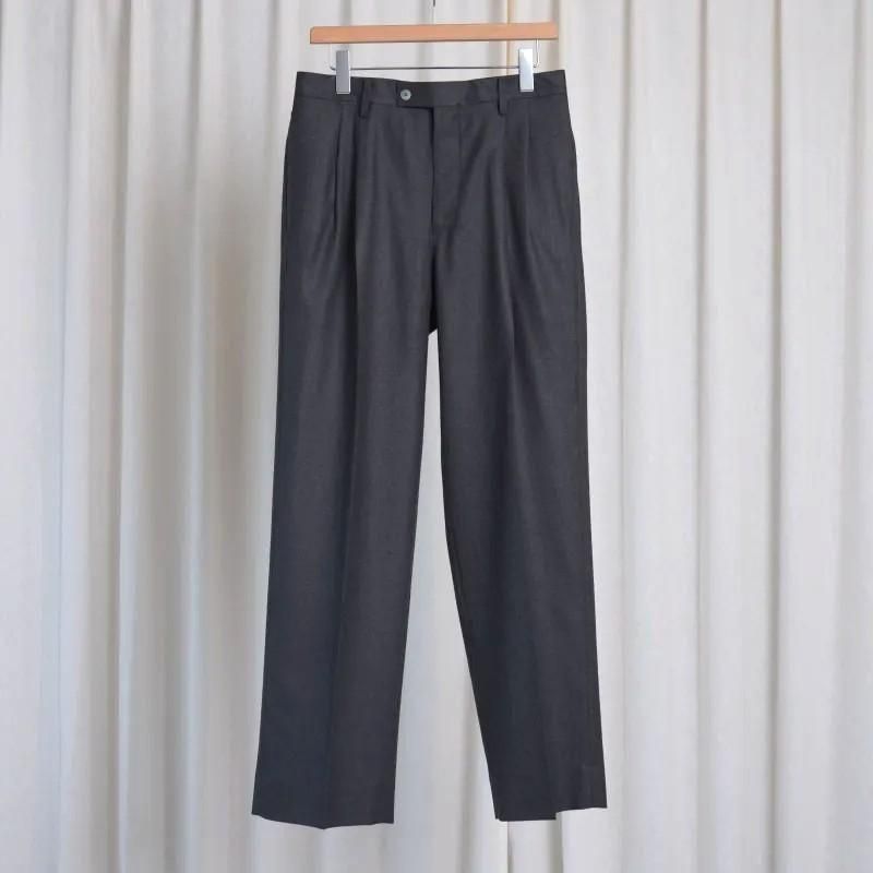 25A/W AURALEE ꡼ SUPER LIGHT WOOL TWO-TUCK SLACKS / TOP CHARCOAL