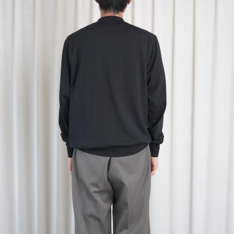 25A/WۡBATONER Хȥʡ SUPERIOR MERINO POLO / BLACK