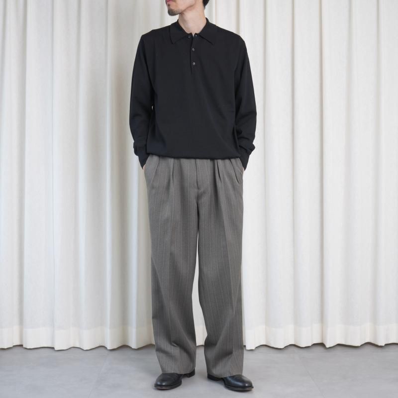 25A/WۡBATONER Хȥʡ SUPERIOR MERINO POLO / BLACK