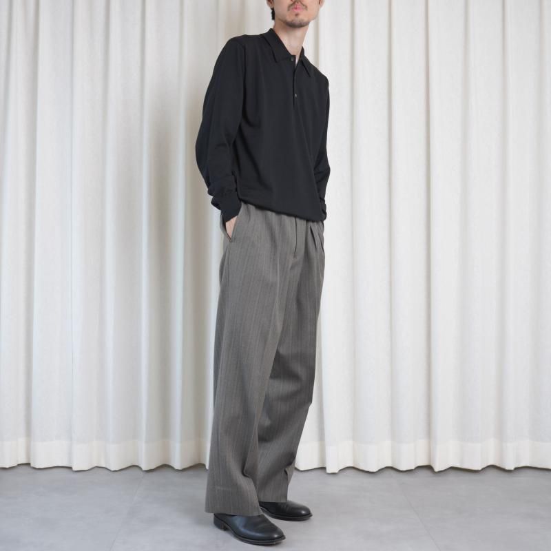 25A/WۡBATONER Хȥʡ SUPERIOR MERINO POLO / BLACK