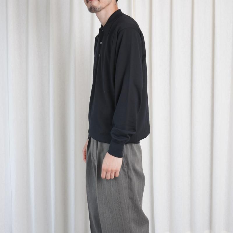 25A/WۡBATONER Хȥʡ SUPERIOR MERINO POLO / BLACK