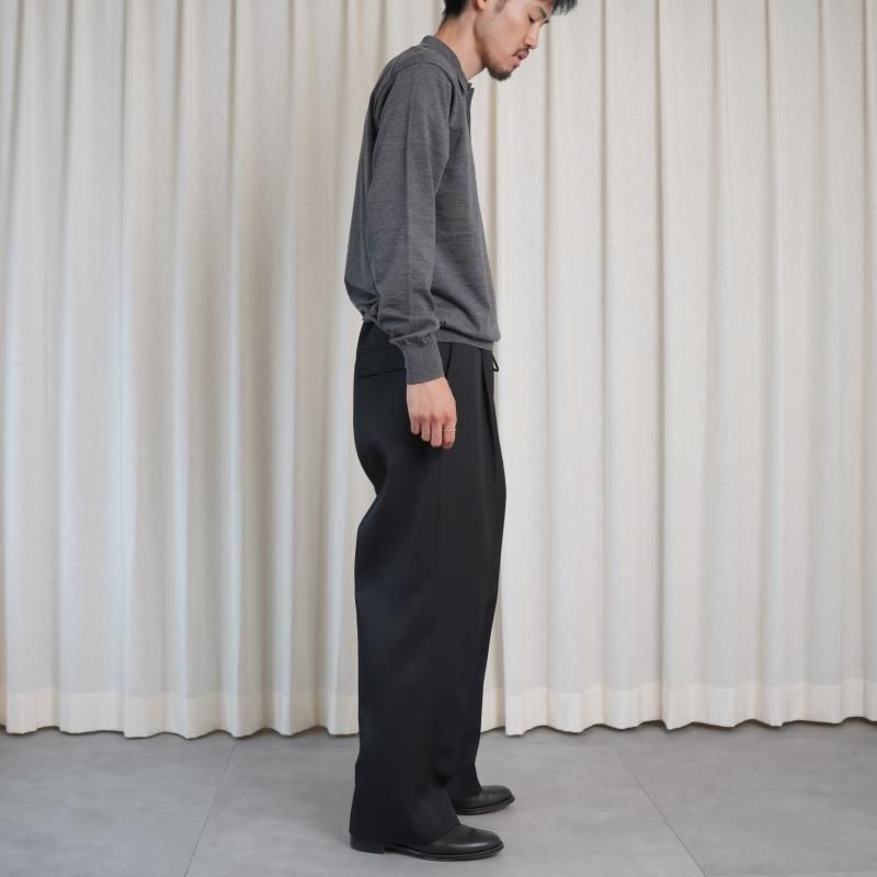 25A/WۡBATONER Хȥʡ SUPERIOR MERINO POLO / MIDDLE GRAY