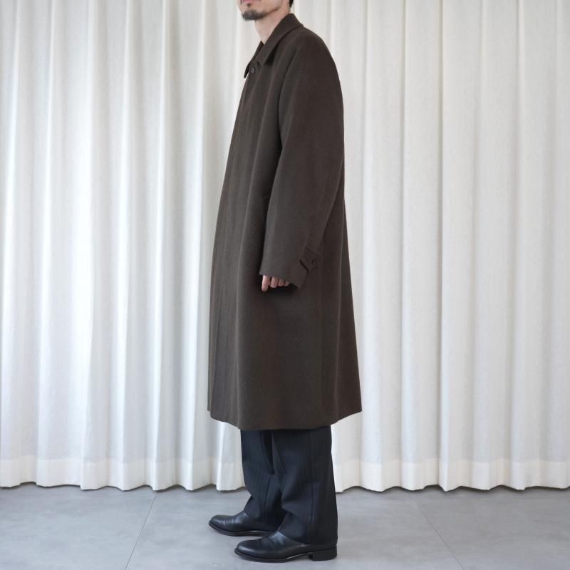 25A/WۡAURALEE ꡼ BABY CAMEL FLANNEL COAT / DARK BROWN