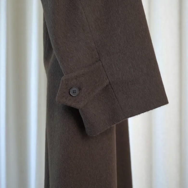 25A/WۡAURALEE ꡼ BABY CAMEL FLANNEL COAT / DARK BROWN