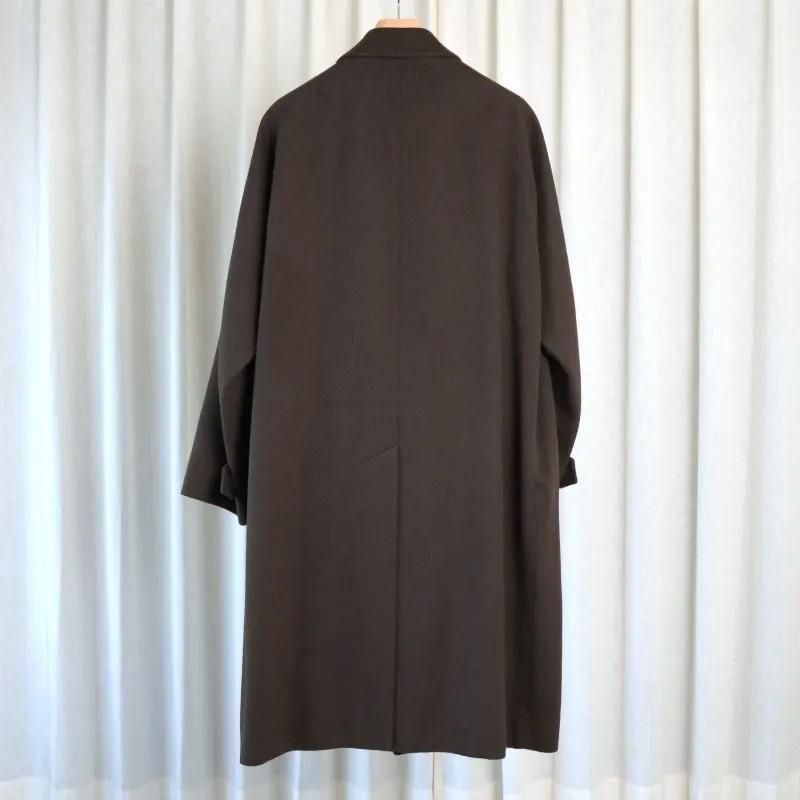 25A/WۡAURALEE ꡼ BABY CAMEL FLANNEL COAT / DARK BROWN