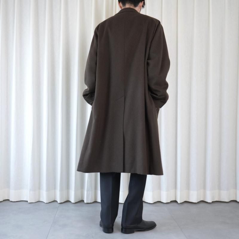 25A/W】【AURALEE オーラリー】 BABY CAMEL FLANNEL COAT / DARK BROWN