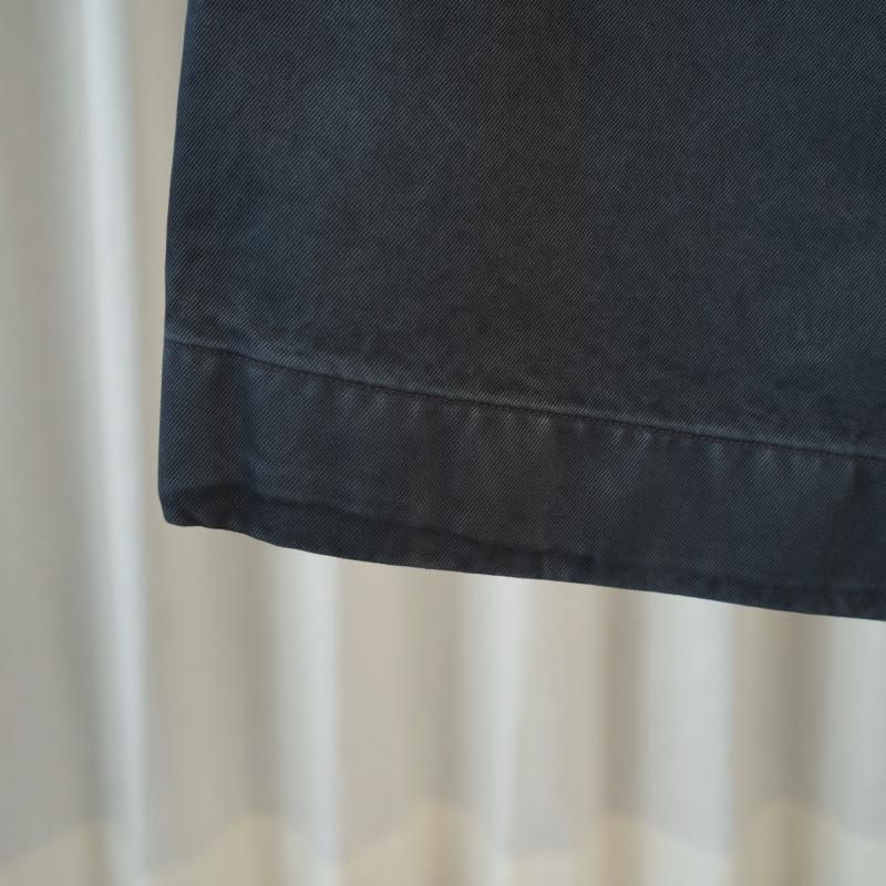 25A/W AURALEE ꡼ PRODUCT DYED FINX CHINO ONE-TUCK PANTS
 / FADED BLACK