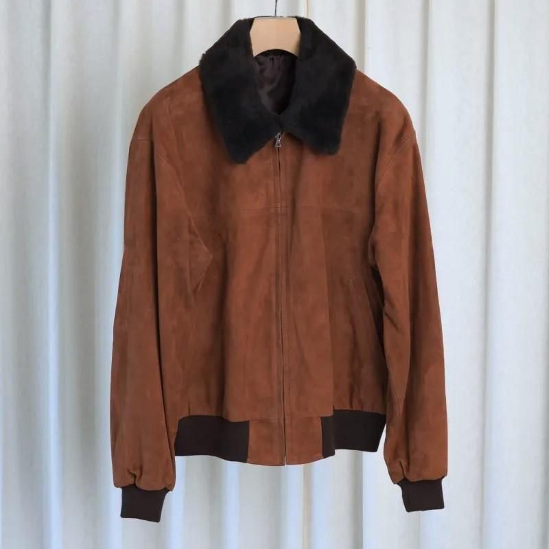 【25A/W】【AURALEE オーラリー】 GOAT SUEDE ZIP BLOUSON / DARK BROWN