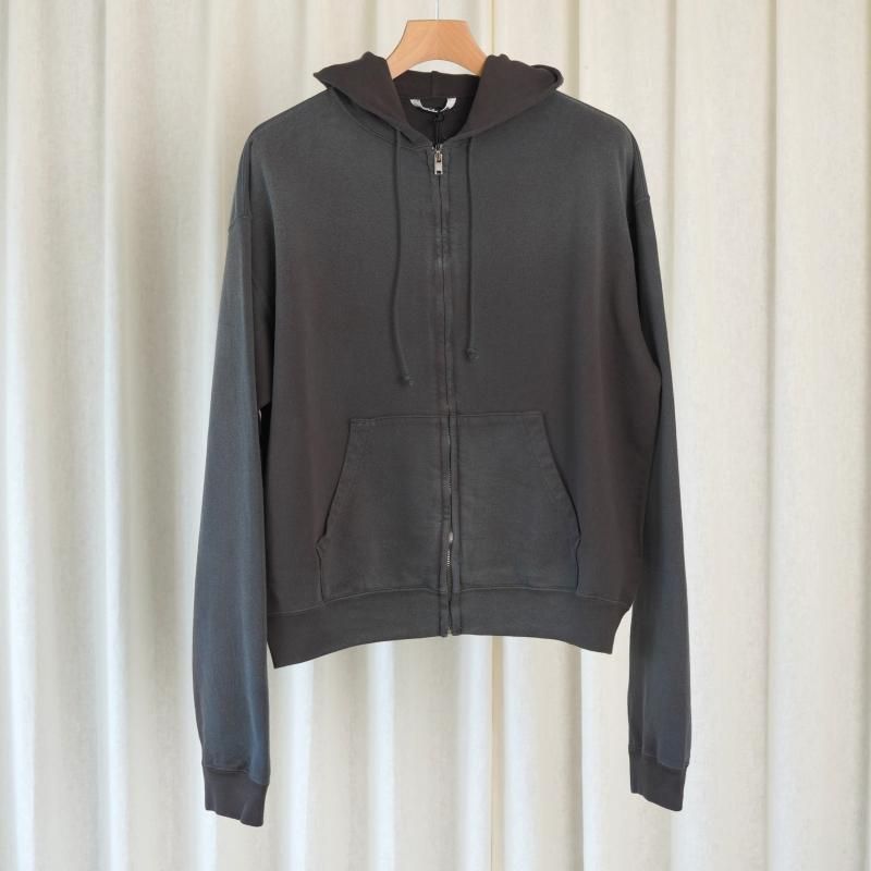 【25A/W】【AURALEE オーラリー】 PRODUCT DYED PIMA LIGHT SWEAT ZIP PARKA / INK BLACK