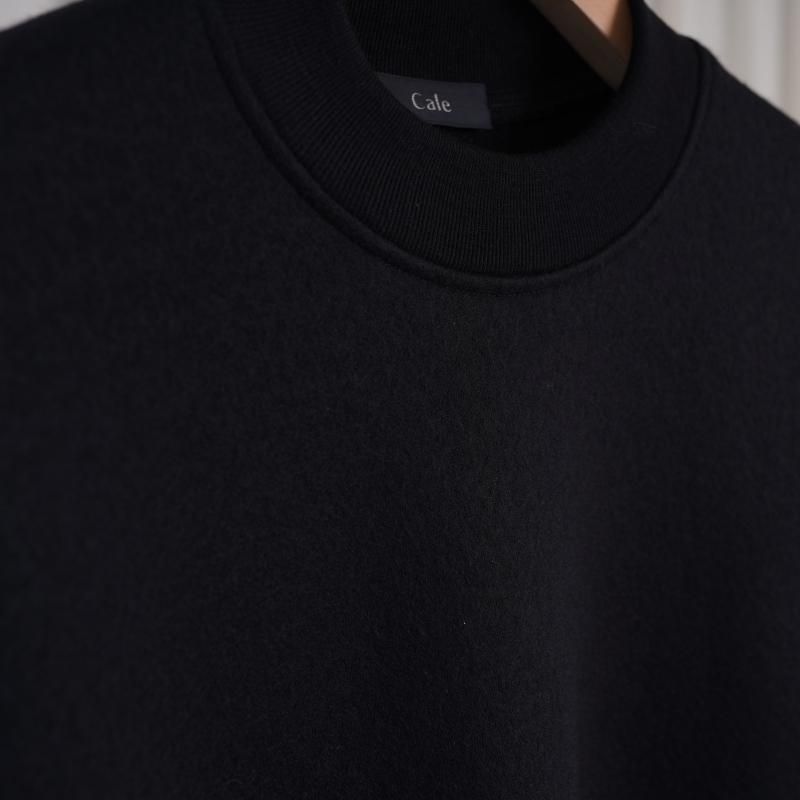 25A/WۡCale   SUPER120's AIR WOOL CREWNECK SWEAT / BLACK