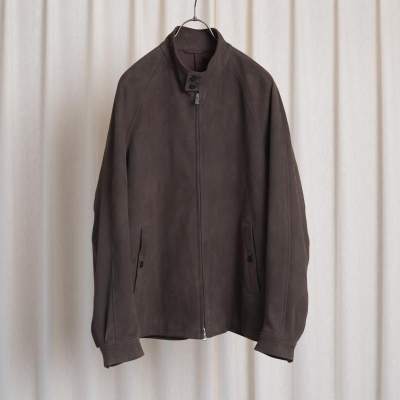 25A/WۡCale  HEAVY SHEEP SUEDE HARRINGTON JACKET / GRAY