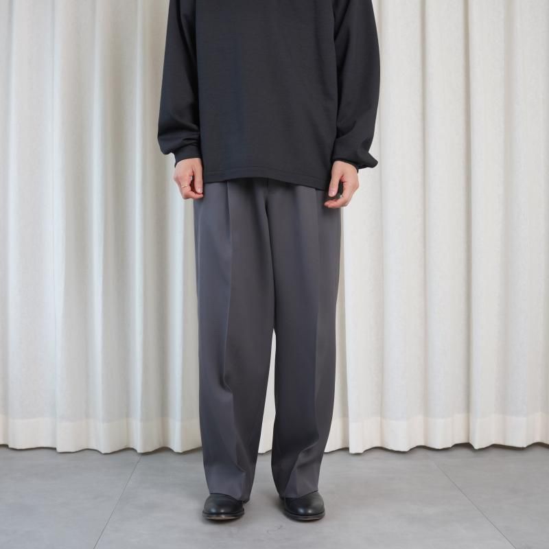 25A/WۡTHE RERACS 饯 THE EASY SLACKS WIDE / GUNMETAL GRAY
