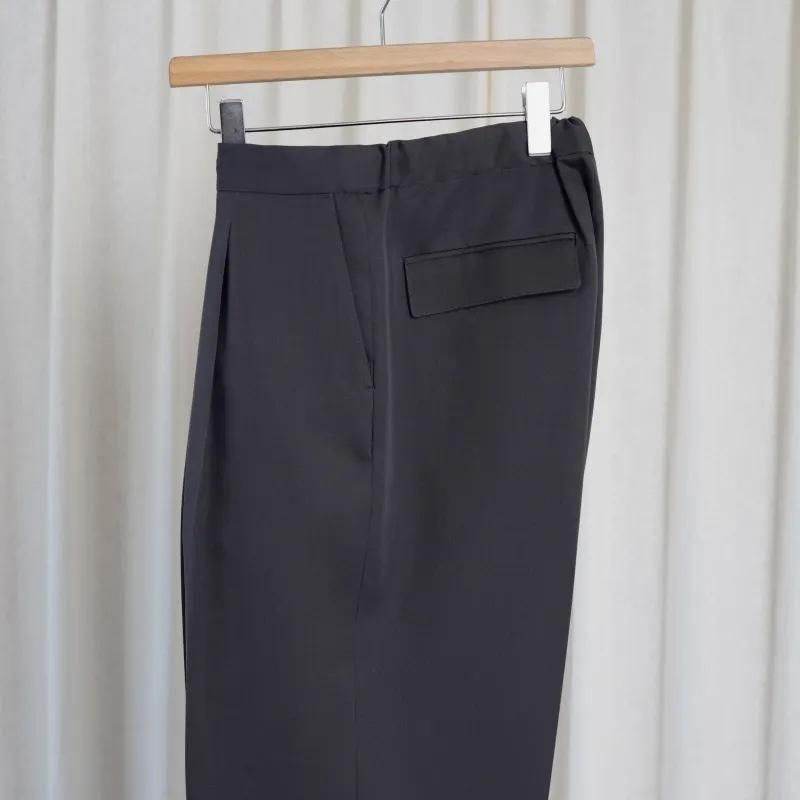 25A/WۡTHE RERACS 饯 THE EASY SLACKS WIDE / GUNMETAL GRAY
