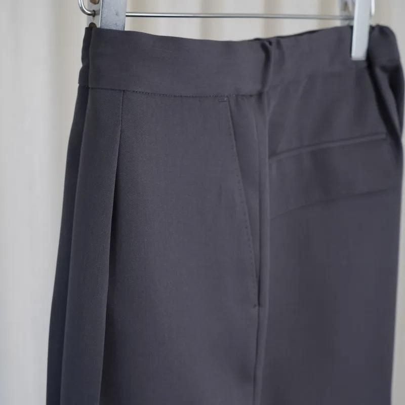 25A/WۡTHE RERACS 饯 THE EASY SLACKS WIDE / GUNMETAL GRAY
