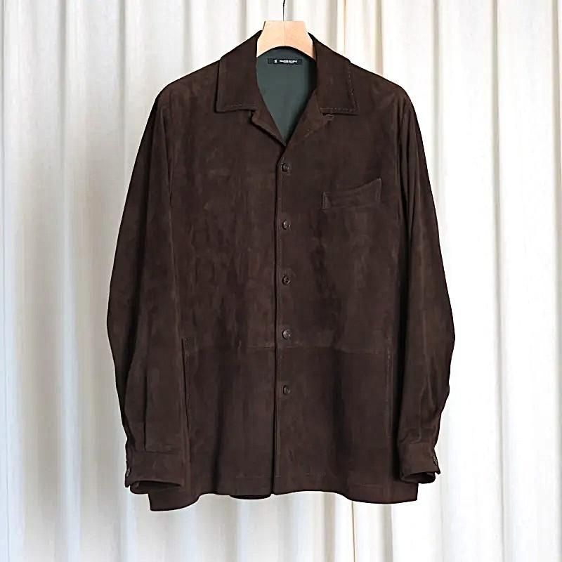 【25A/W】 【MAATEE&SONS マーティーアンドサンズ】 SUEDE SHIRTS JACKET / BROWN