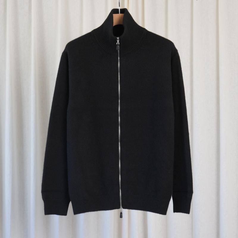 25A/WۡBATONER Хȥʡ MIDDLE WEIGHT INNOCENT CASHMERE DRIVERS KNIT  / SOLID BLACK
