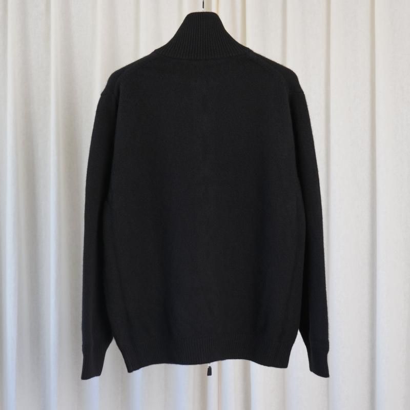 25A/WۡBATONER Хȥʡ MIDDLE WEIGHT INNOCENT CASHMERE DRIVERS KNIT  / SOLID BLACK
