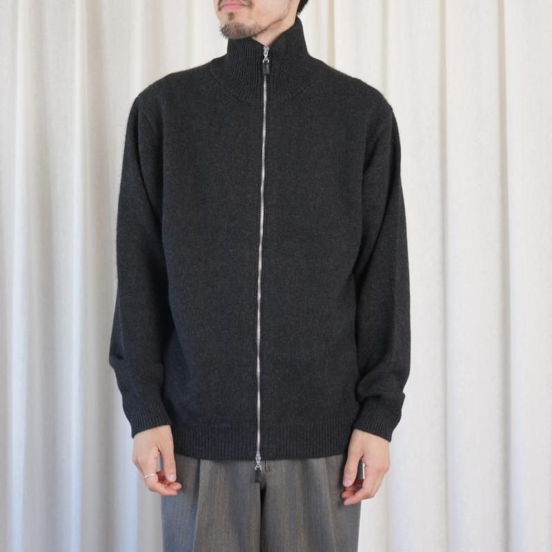 25A/WۡBATONER Хȥʡ MIDDLE WEIGHT INNOCENT CASHMERE DRIVERS KNIT  / MELANGE BLACK	
