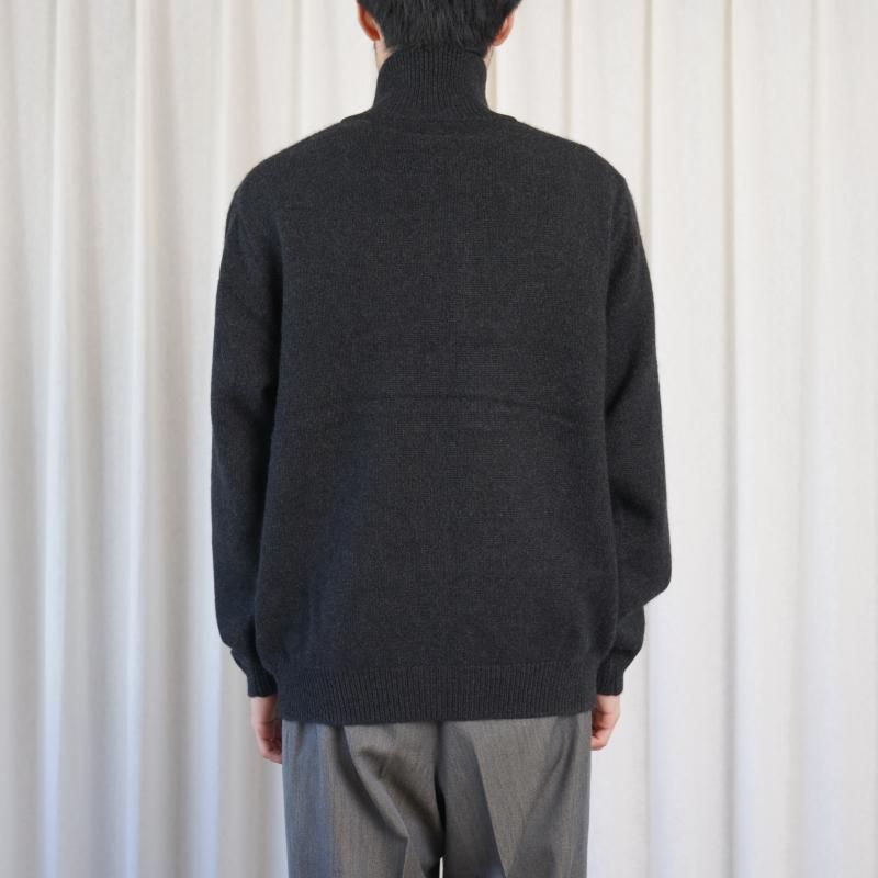 25A/WۡBATONER Хȥʡ MIDDLE WEIGHT INNOCENT CASHMERE DRIVERS KNIT  / MELANGE BLACK	