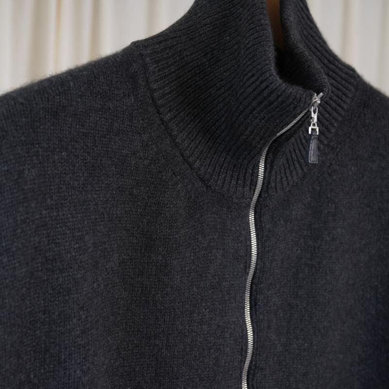 25A/WۡBATONER Хȥʡ MIDDLE WEIGHT INNOCENT CASHMERE DRIVERS KNIT  / MELANGE BLACK	