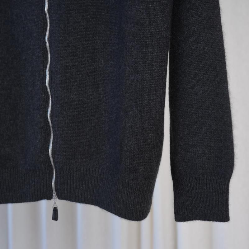 25A/WۡBATONER Хȥʡ MIDDLE WEIGHT INNOCENT CASHMERE DRIVERS KNIT  / MELANGE BLACK	