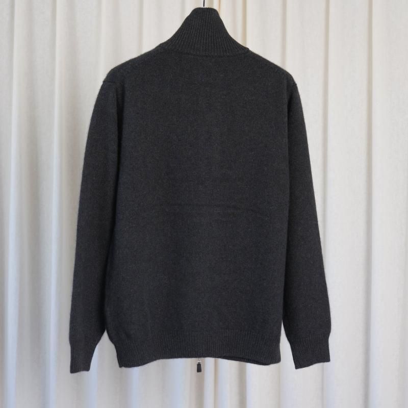 25A/WۡBATONER Хȥʡ MIDDLE WEIGHT INNOCENT CASHMERE DRIVERS KNIT  / MELANGE BLACK	