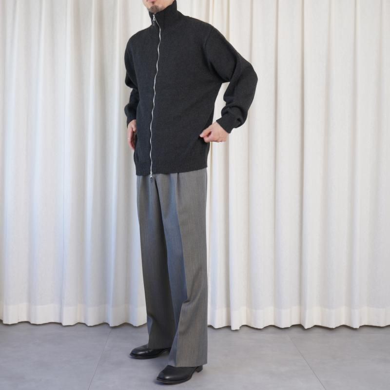 25A/WۡBATONER Хȥʡ MIDDLE WEIGHT INNOCENT CASHMERE DRIVERS KNIT  / MELANGE BLACK	