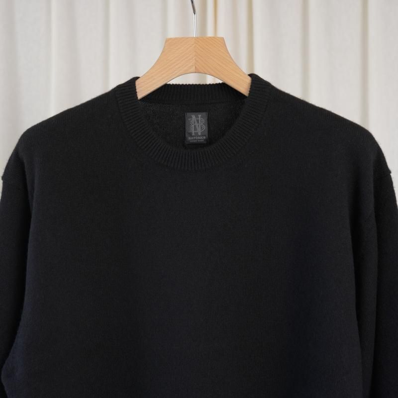 25A/W BATONER Хȥʡ INNOCENT CASHMERE CREW NECK  / SOLID BLACK	
