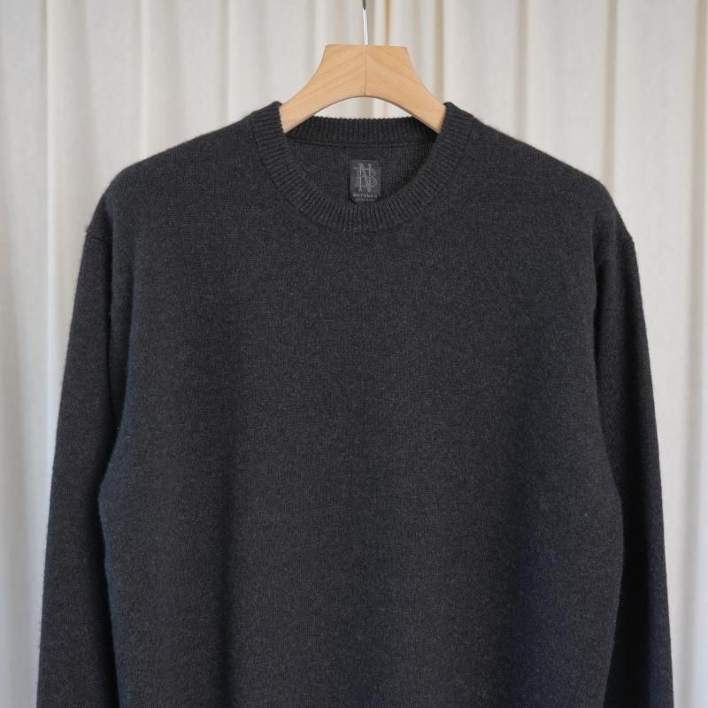25A/W BATONER Хȥʡ INNOCENT CASHMERE CREW NECK  /	MELANGE BLACK
