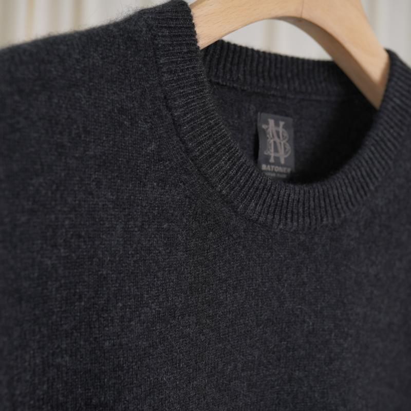 25A/W BATONER Хȥʡ INNOCENT CASHMERE CREW NECK  /	MELANGE BLACK
