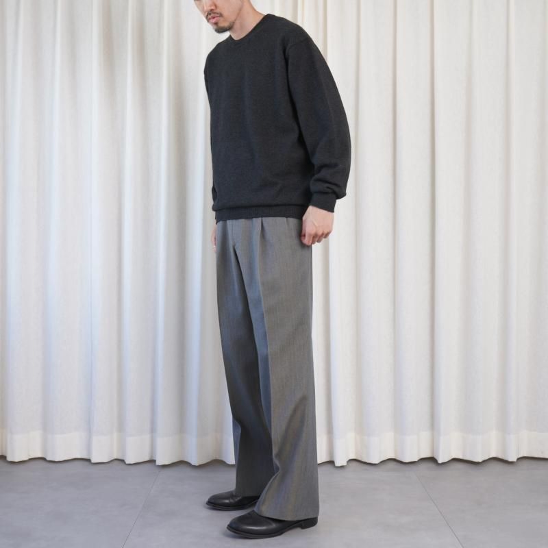25A/W BATONER Хȥʡ INNOCENT CASHMERE CREW NECK  /	MELANGE BLACK
