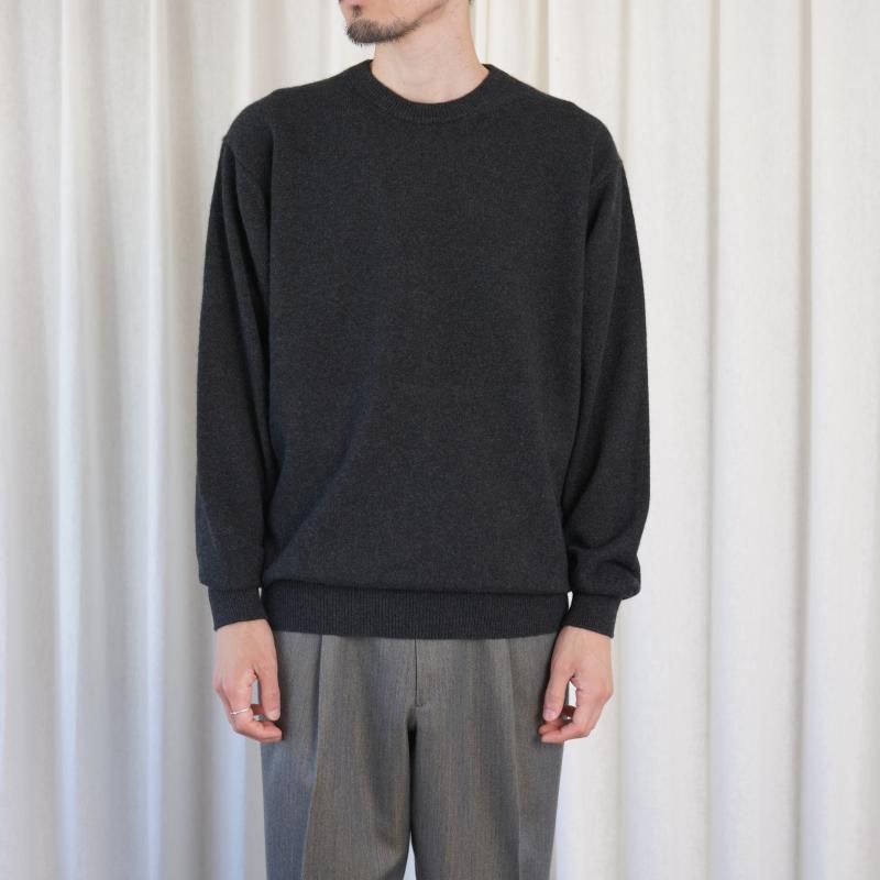 25A/W BATONER Хȥʡ INNOCENT CASHMERE CREW NECK  /	MELANGE BLACK

