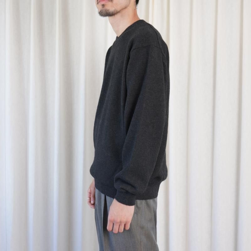 25A/W BATONER Хȥʡ INNOCENT CASHMERE CREW NECK  /	MELANGE BLACK
