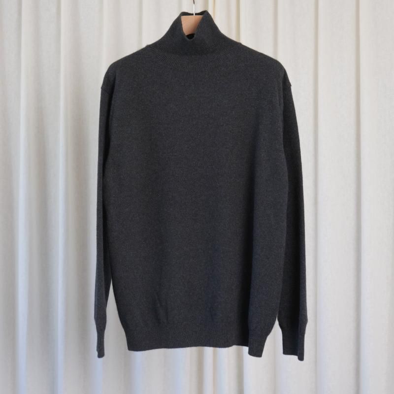 25A/W BATONER Хȥʡ INNOCENT CASHMERE TURTLE NECK  / MELANGE BLACK
