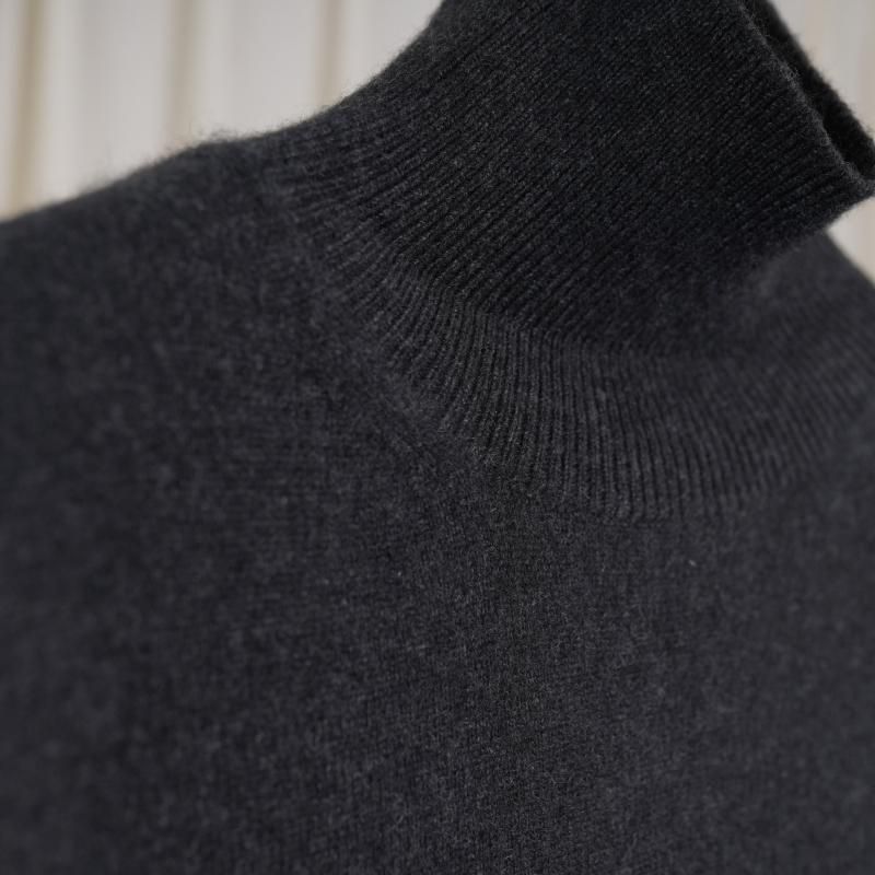 25A/W BATONER Хȥʡ INNOCENT CASHMERE TURTLE NECK  / MELANGE BLACK