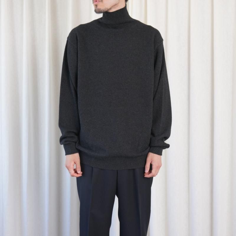25A/W BATONER Хȥʡ INNOCENT CASHMERE TURTLE NECK  / MELANGE BLACK
