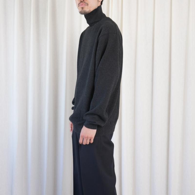 25A/W BATONER Хȥʡ INNOCENT CASHMERE TURTLE NECK  / MELANGE BLACK