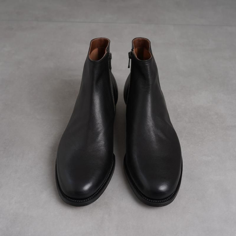 forme フォルメ】 Molder Side Zip Boots ”Siena” / Black - Avelia