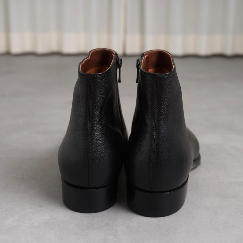 forme フォルメ】 Molder Side Zip Boots ”Siena” / Black - Avelia