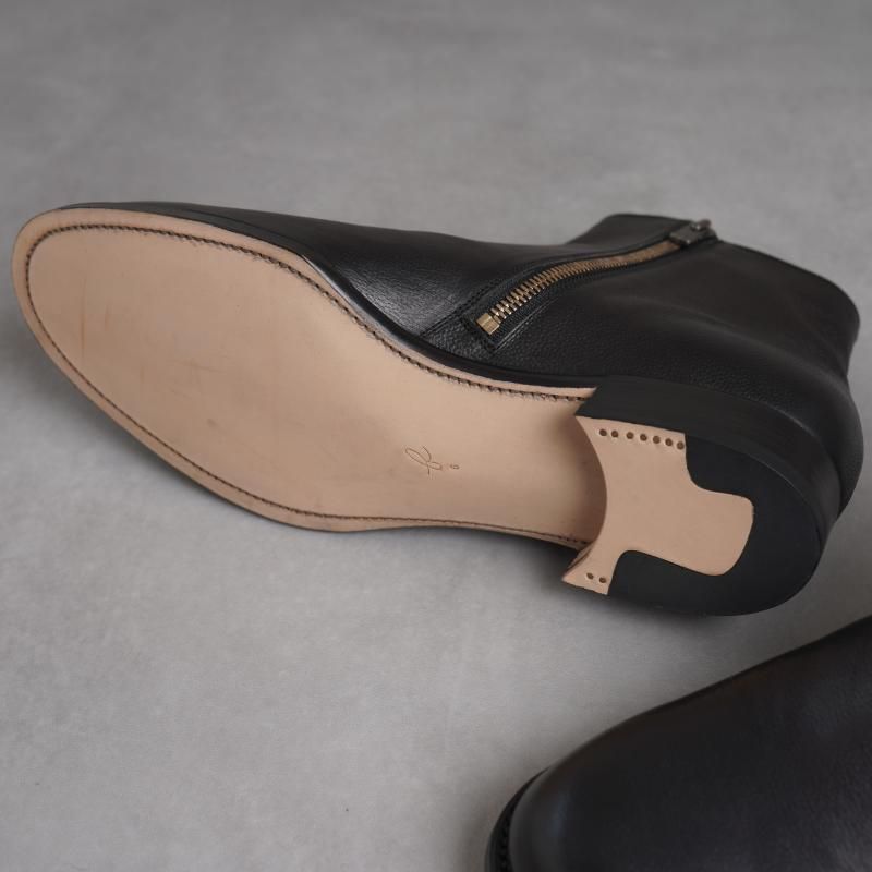 forme フォルメ】 Molder Side Zip Boots ”Siena” / Black - Avelia