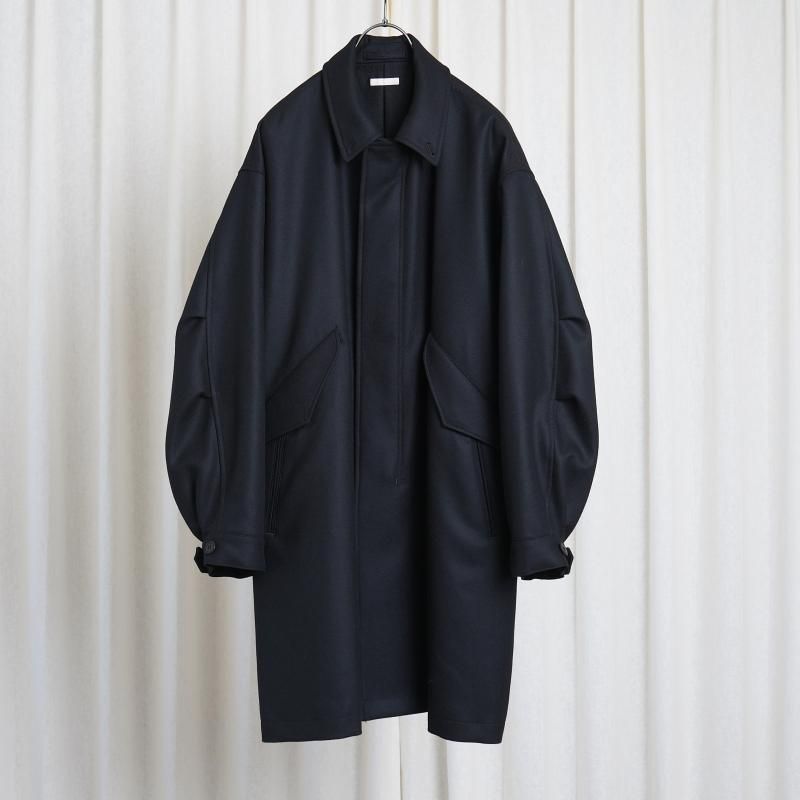 10/18()12:00䳫ϡۡULTERIOR ƥꥢ SUPER FINE LIGHT MELTON B/C FIELD COAT / BLACK