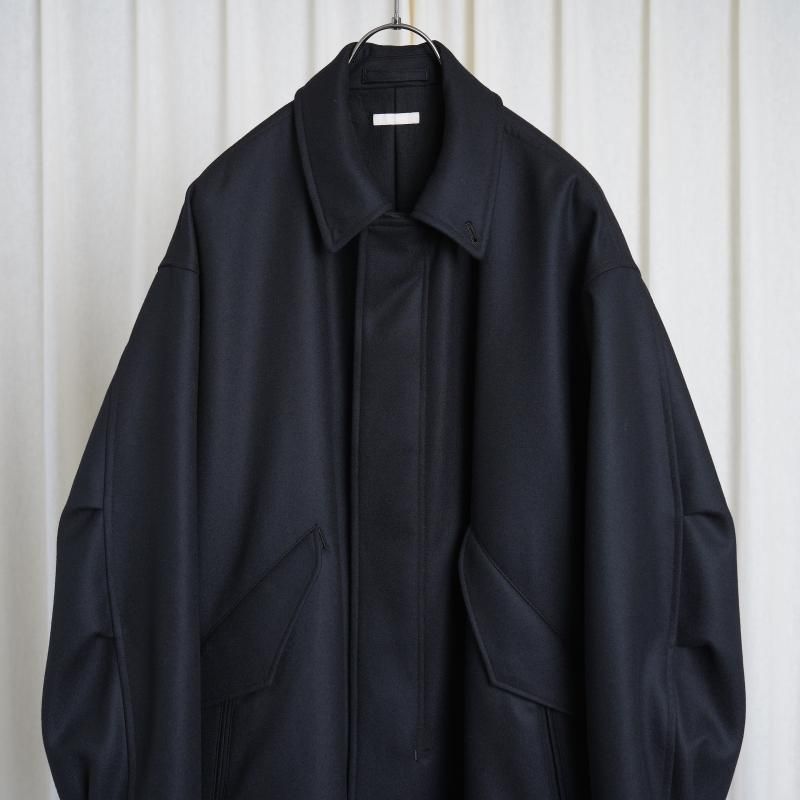 10/18()12:00䳫ϡۡULTERIOR ƥꥢ SUPER FINE LIGHT MELTON B/C FIELD COAT / BLACK