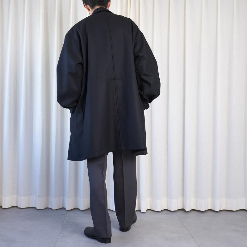 10/18()12:00䳫ϡۡULTERIOR ƥꥢ SUPER FINE LIGHT MELTON B/C FIELD COAT / BLACK