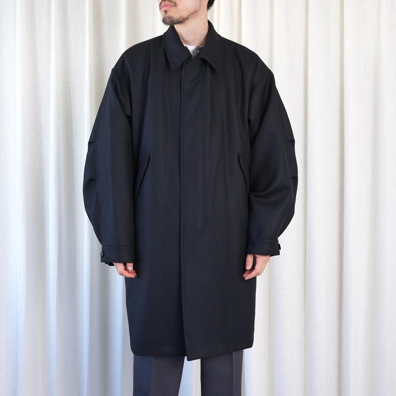 10/18()12:00䳫ϡۡULTERIOR ƥꥢ SUPER FINE LIGHT MELTON B/C FIELD COAT / BLACK