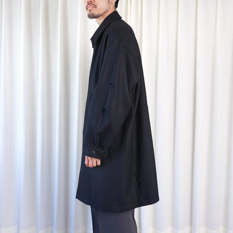 10/18()12:00䳫ϡۡULTERIOR ƥꥢ SUPER FINE LIGHT MELTON B/C FIELD COAT / BLACK